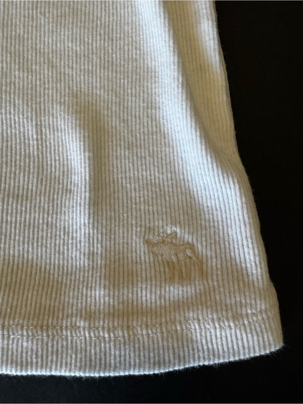Abercrombie & Fitch Off White Lace-Trim Ribbed Y2K Camisole - Picture 5 of 5